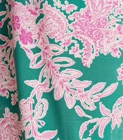 DAMES La Fée Maraboutée Vloeiend groen en roze broekpak met bloemenprint