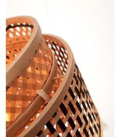 Vloerlamp Bhutan - Bamboe/Zwart - Ø25x130cm Vloerlampen