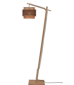 GOOD &MOJO Vloerlamp Bhutan - Bamboe/Zwart - 55x31x150cm