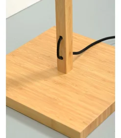 GOOD &MOJO Vloerlamp Bhutan - Bamboe/Zwart - Ø40x160cm