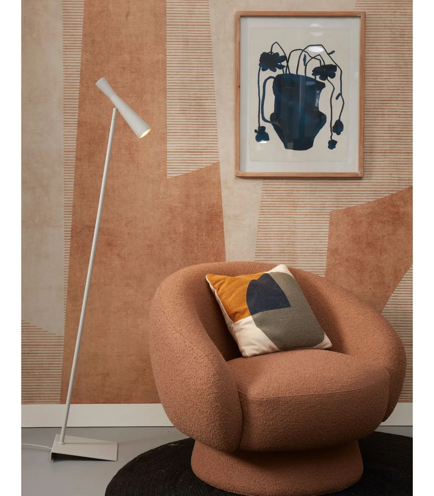 It's about RoMi Vloerlamp Bordeaux - Grijs - 22x36x145.5cm