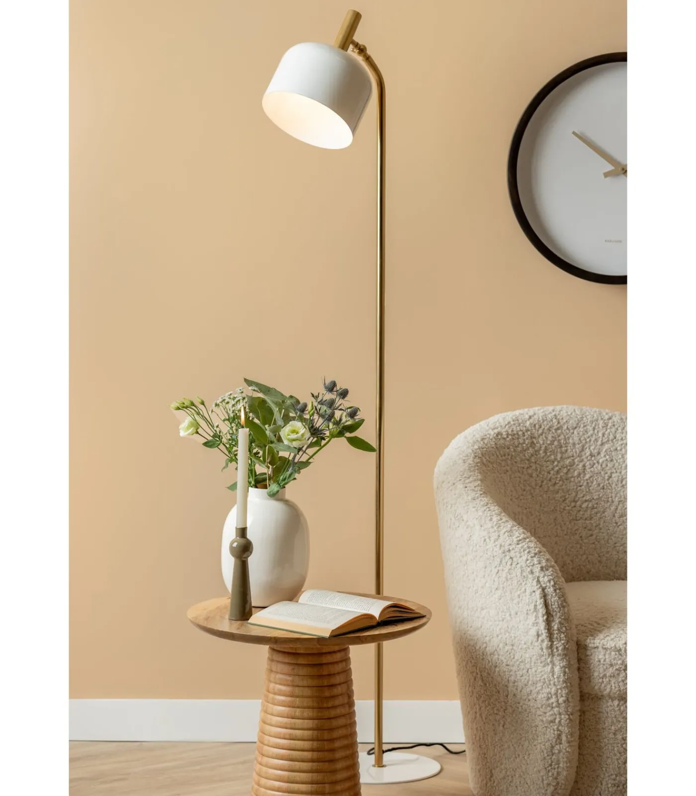 Clearance Vloerlamp Floor Lamp Smart - Wit - 26x26x164cm Vloerlampen