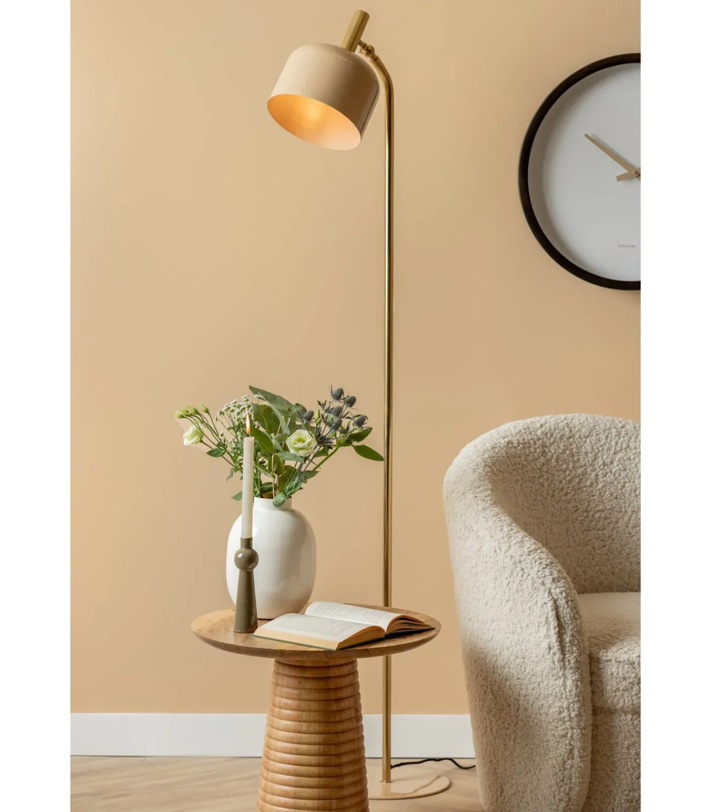 Leitmotiv Vloerlamp Floor Lamp Smart - Bruin - 26x26x164cm