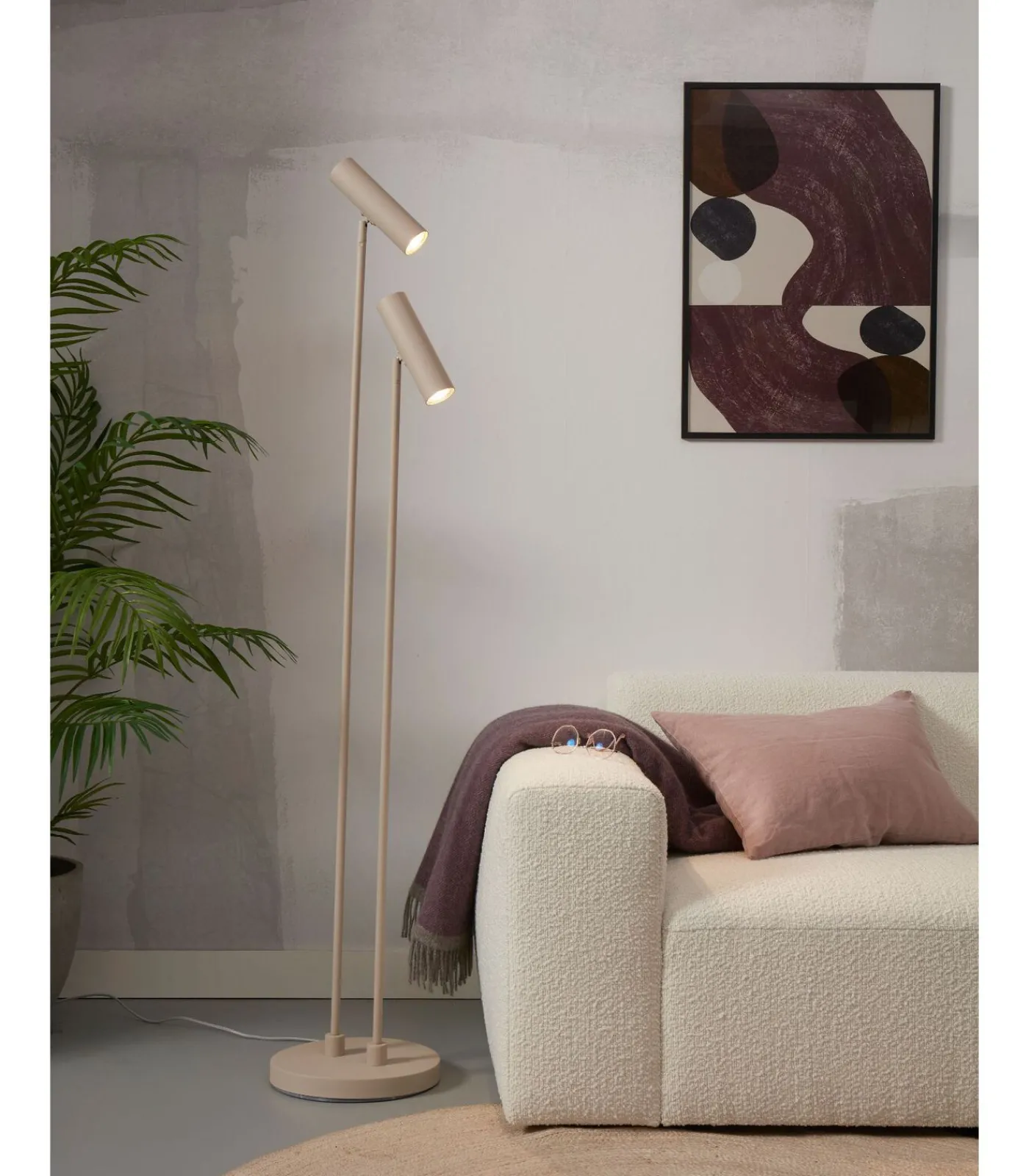 It's about RoMi Vloerlamp Havana - Zand - 30x30x162cm