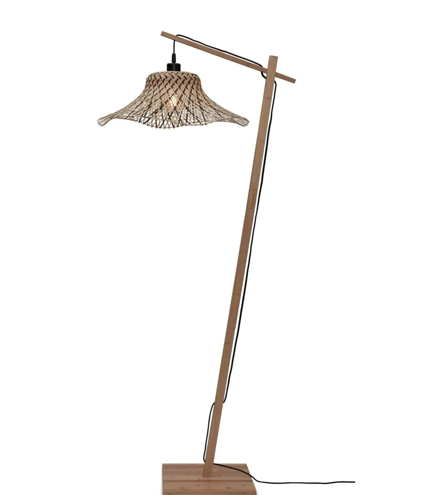 GOOD &MOJO Vloerlamp Ibiza - Bamboe/Zwart - 77x50x150cm