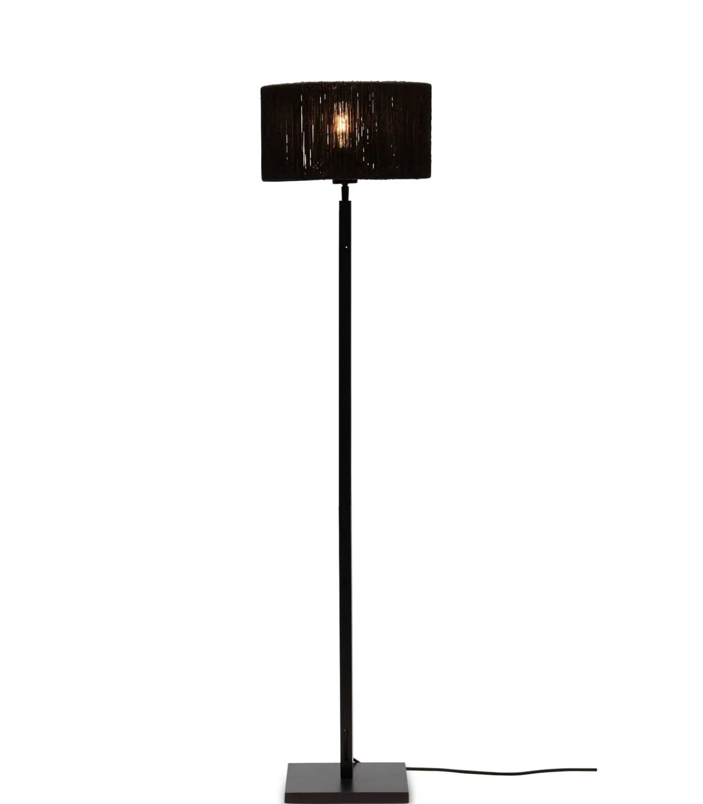 GOOD &MOJO Vloerlamp Iguazu - Bamboe/Jute Zwart - Ø30x126cm