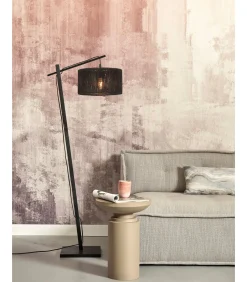 GOOD &MOJO Vloerlamp Iguazu - Bamboe/Jute Zwart - 57x31x150cm