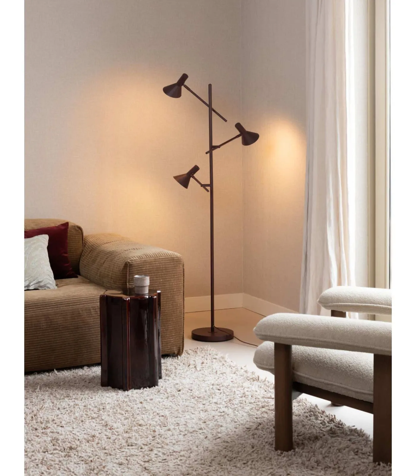 Sale Vloerlamp Izmir - Rood - 59x42x171cm Vloerlampen