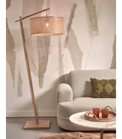 Outlet Vloerlamp Java - Bamboe - 75x50x176cm Vloerlampen