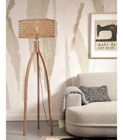 GOOD &MOJO Vloerlamp Java - Bamboe - 50x50x145cm - Driepoot