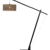 Outlet Vloerlamp Java - Bamboe Zwart/Naturel - 175x50x207cm Vloerlampen