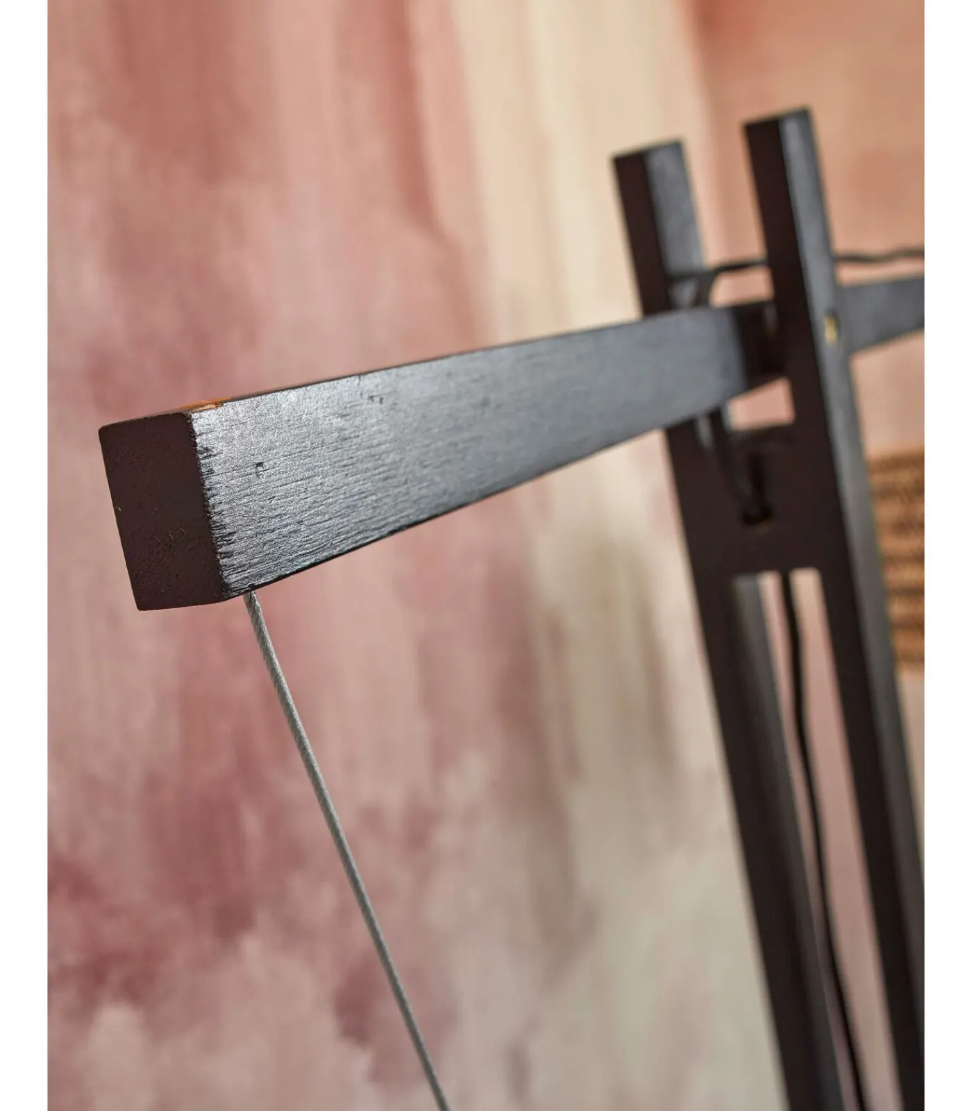 Outlet Vloerlamp Java - Bamboe Zwart/Naturel - 175x50x207cm Vloerlampen