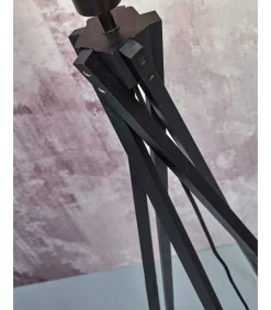 GOOD &MOJO Vloerlamp Java - Bamboe Zwart - Ø50x146cm