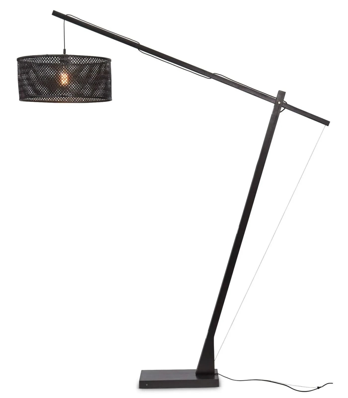 Online Vloerlamp Java - Bamboe Zwart - 175x50x207cm Vloerlampen