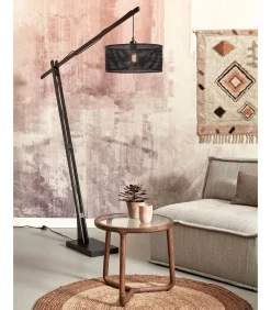 Online Vloerlamp Java - Bamboe Zwart - 175x50x207cm Vloerlampen
