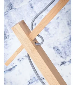 New Vloerlamp Java - Bamboe/Zwart - 75x50x176cm Vloerlampen