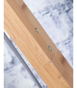 New Vloerlamp Java - Bamboe/Zwart - 75x50x176cm Vloerlampen