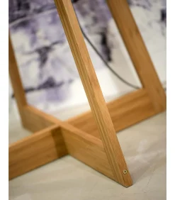 Hot Vloerlamp Java - Bamboe/Zwart - 50x50x145cm Vloerlampen