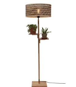 GOOD &MOJO Vloerlamp Java - Bamboe/Zwart - Ø50x158cm