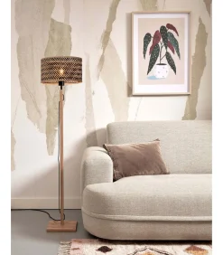 GOOD &MOJO Vloerlamp Java - Bamboe/Zwart - Ø32cm