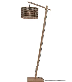 Discount Vloerlamp Java - Bamboe/Zwart - 58x32x150cm Vloerlampen