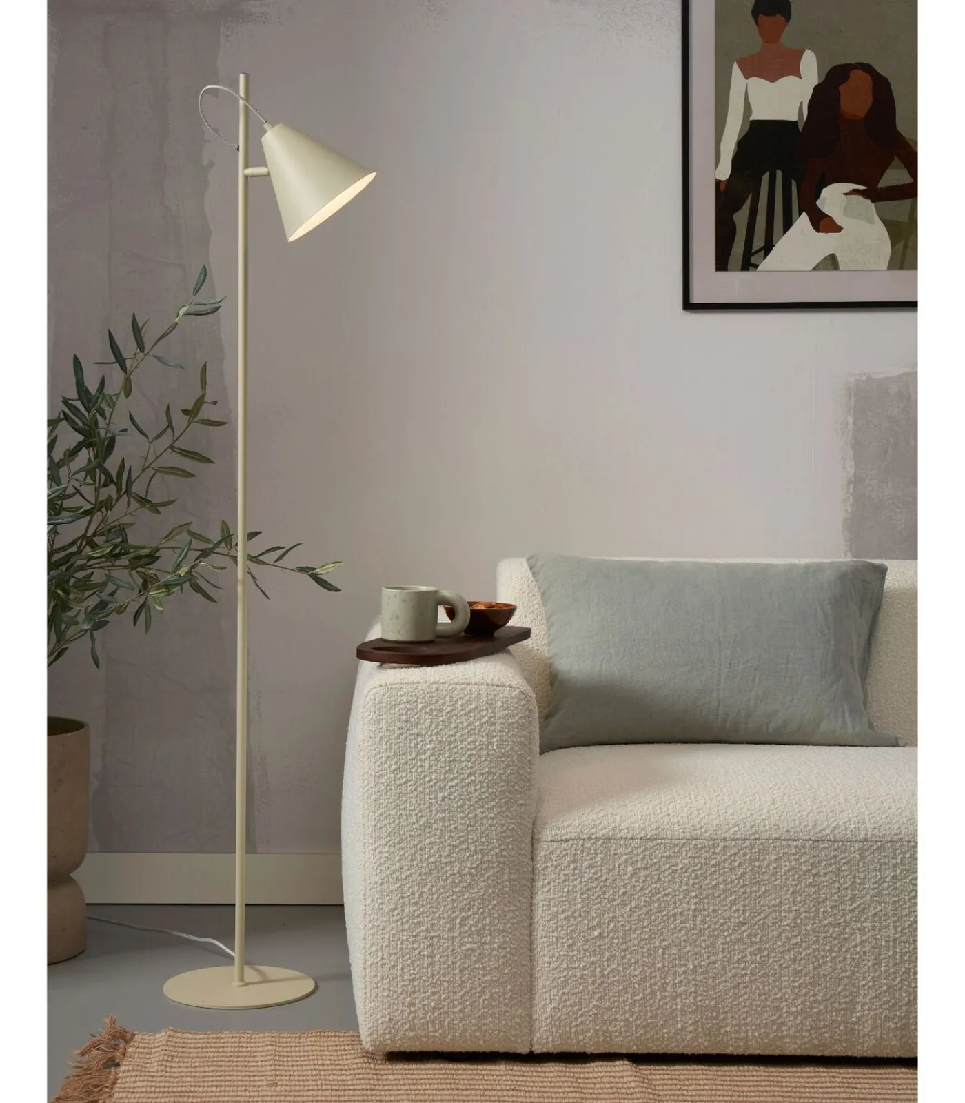 Online Vloerlamp Lisbon - Lichtgroen - 25x35.5x151cm Vloerlampen