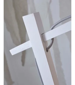 GOOD &MOJO Vloerlamp Madeira - Bamboe Wit/Rotan - 74x48x176cm