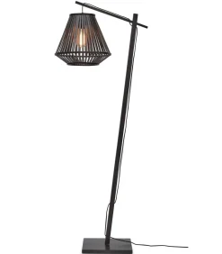 GOOD &MOJO Vloerlamp Merapi - Bamboe Zwart - 57x30x150cm