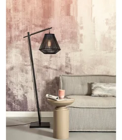 GOOD &MOJO Vloerlamp Merapi - Bamboe Zwart - 57x30x150cm