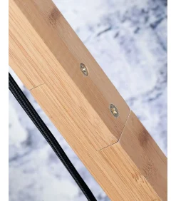 Discount Vloerlamp Merapi - Bamboe/Zwart - 57x30x150cm Vloerlampen