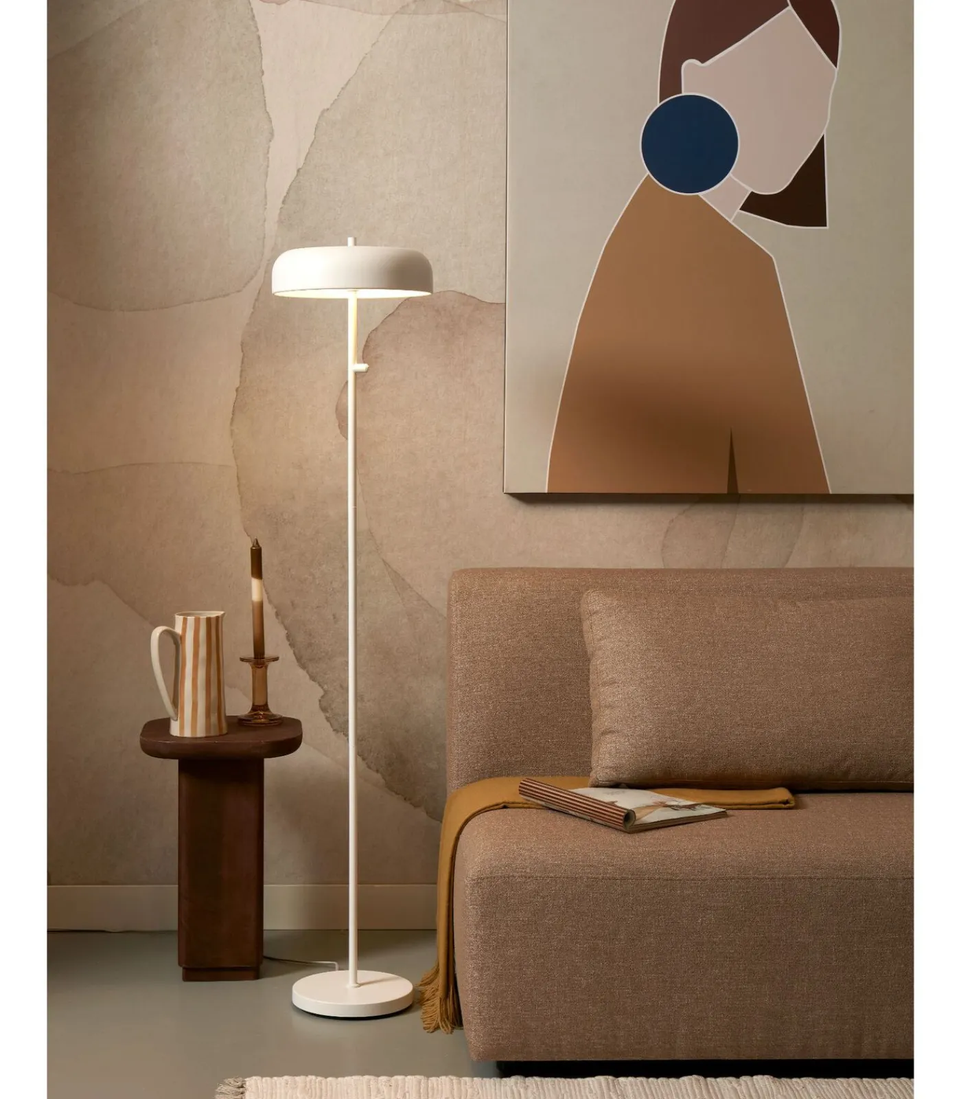 It's about RoMi Vloerlamp Porto - Wit - Ø30cm