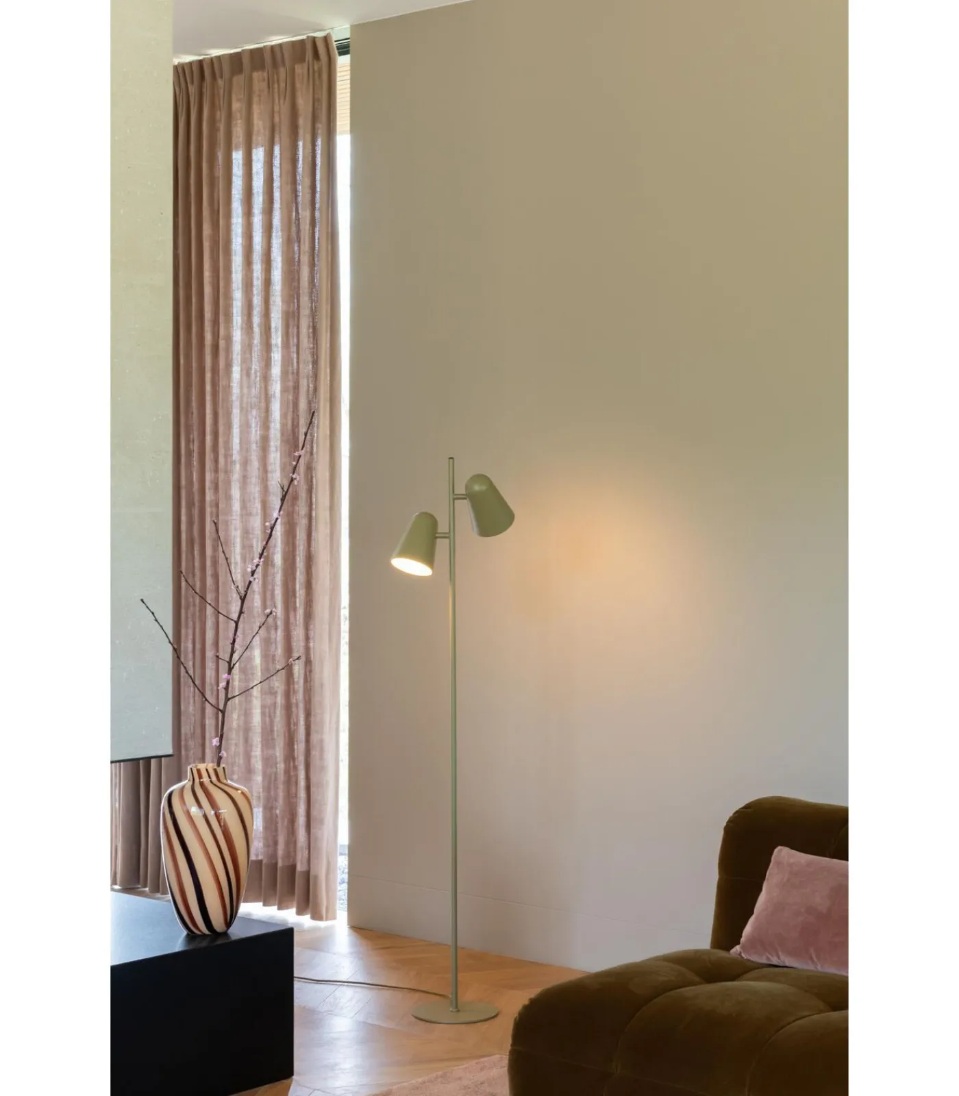 It's about RoMi Vloerlamp Salamanca - Groen - 28x28x145cm