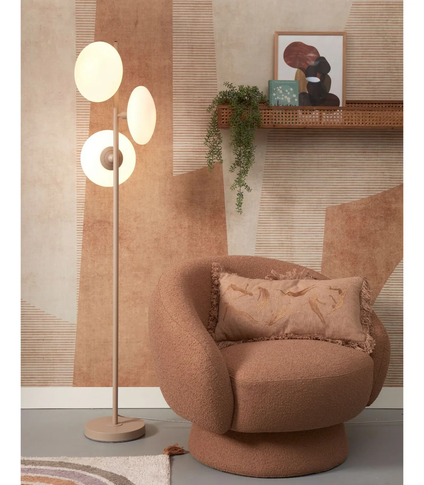 It's about RoMi Vloerlamp Sapporo - Grijs - 32x32x161cm