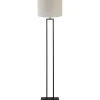 Outlet Vloerlamp Shiva/Livigno - Zwart/Naturel - Ø40x170cm Vloerlampen