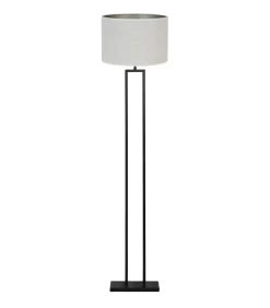 Light & Living Vloerlamp Shiva/Saverna - Zwart/Eiwit - Ø40x170cm