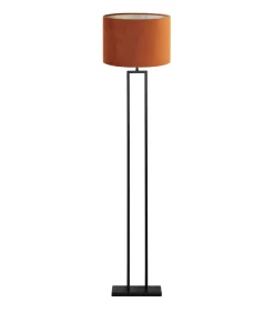 Sale Vloerlamp Shiva/Velours - Zwart/Terra - Ø40x170cm Vloerlampen