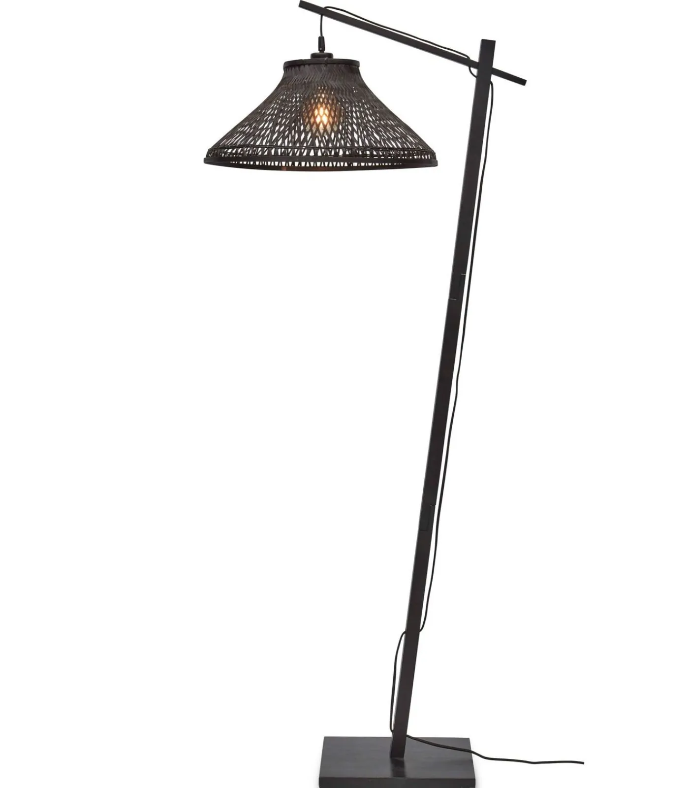 GOOD &MOJO Vloerlamp Tahiti - Bamboe Zwart - 65x45x150cm