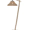 New Vloerlamp Tahiti - Bamboe/Zwart - 65x45x150cm Vloerlampen