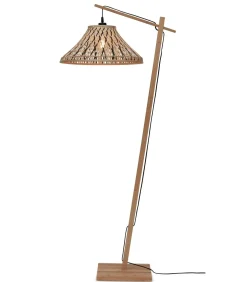 New Vloerlamp Tahiti - Bamboe/Zwart - 65x45x150cm Vloerlampen