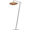 GOOD &MOJO Vloerlamp Tanami - Bamboe Wit/Rotan - 63x40x150cm