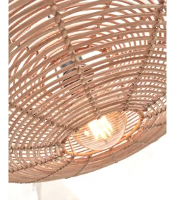GOOD &MOJO Vloerlamp Tanami - Bamboe Wit/Rotan - 63x40x150cm
