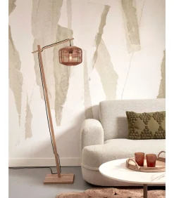 GOOD &MOJO Vloerlamp Tanami - Bamboe/Rotan - 55x30x150cm