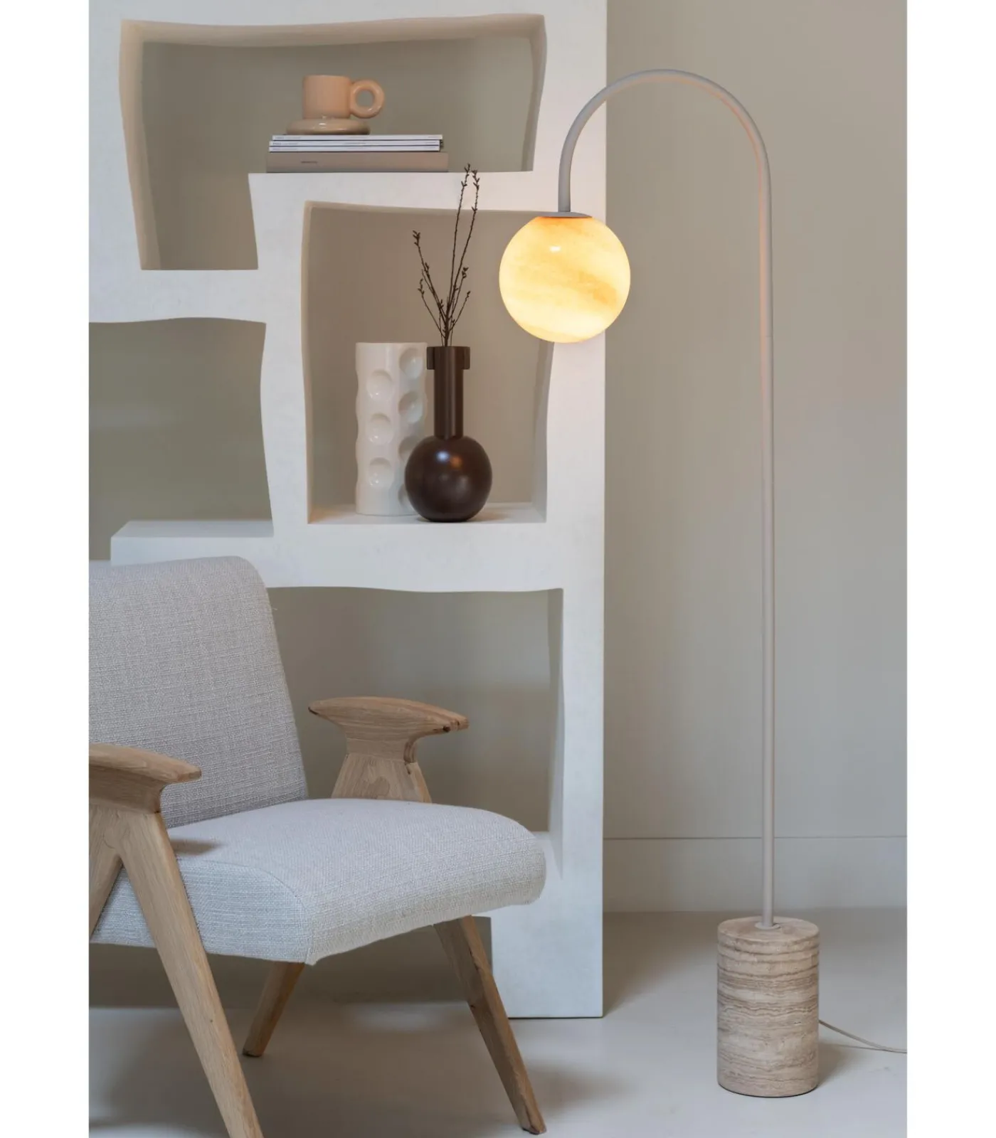 Vloerlamp Tivoli - Bruin - 20x42x163cm Vloerlampen