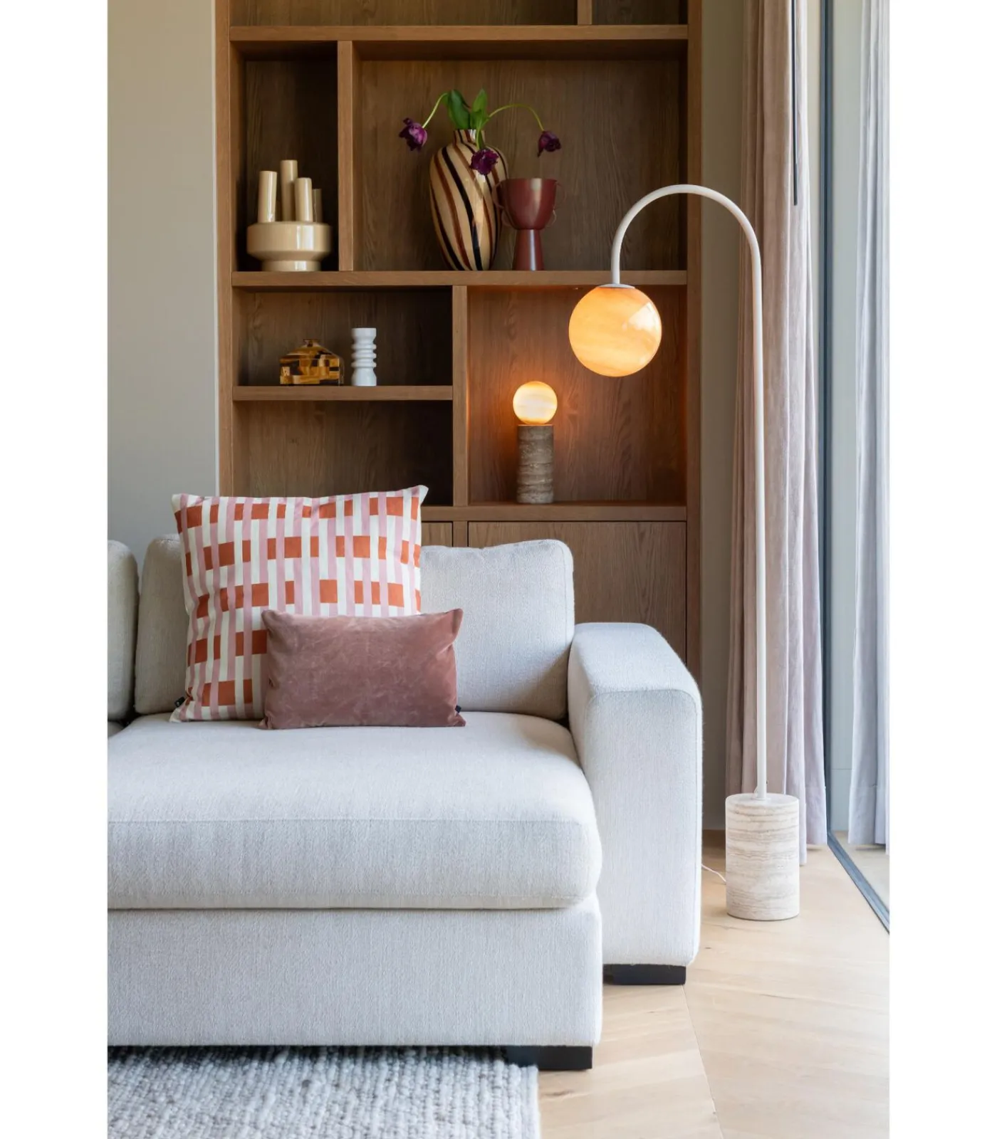 Vloerlamp Tivoli - Bruin - 20x42x163cm Vloerlampen