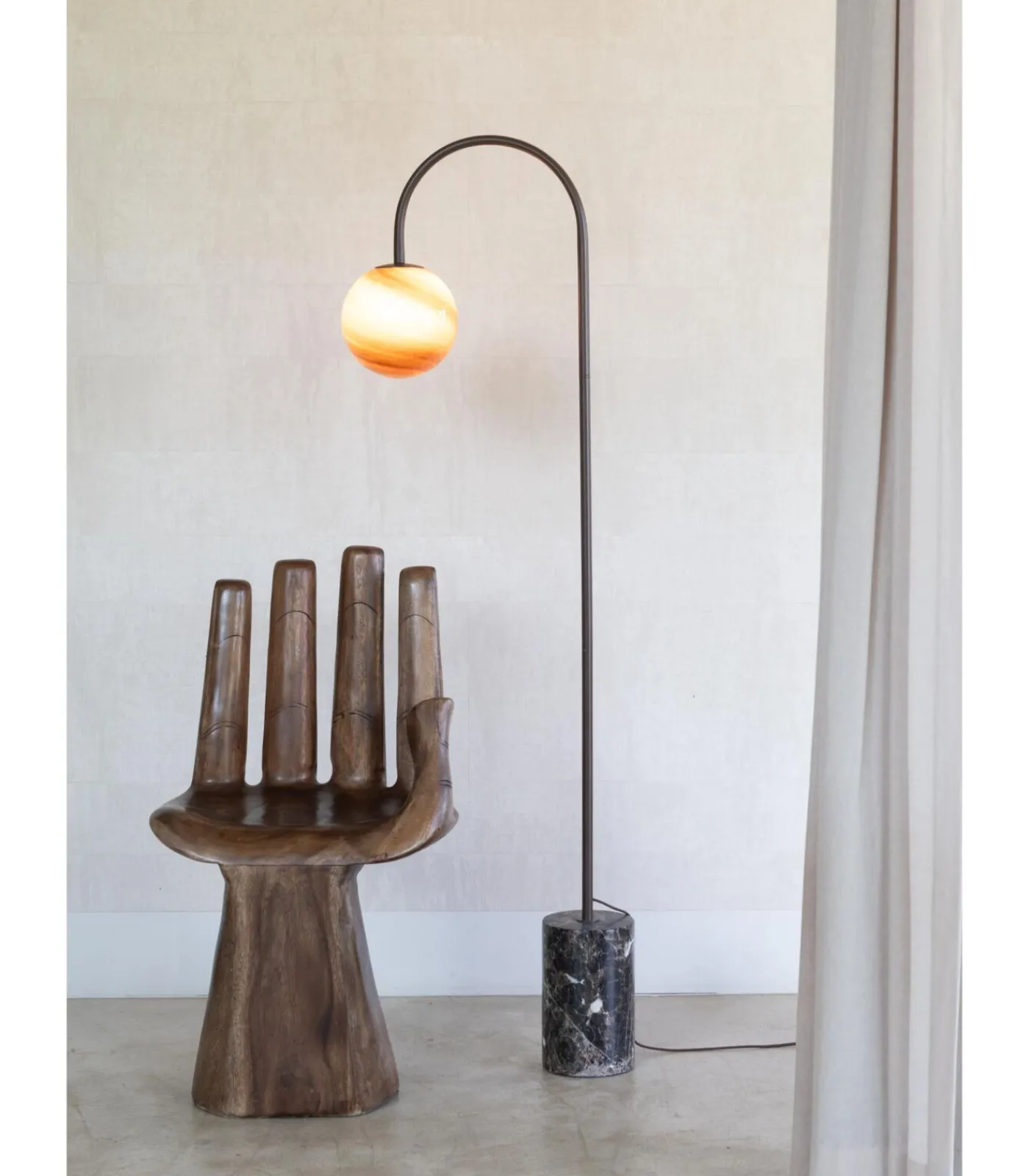 It's about RoMi Vloerlamp Tivoli - Bruin - 20x42x163cm