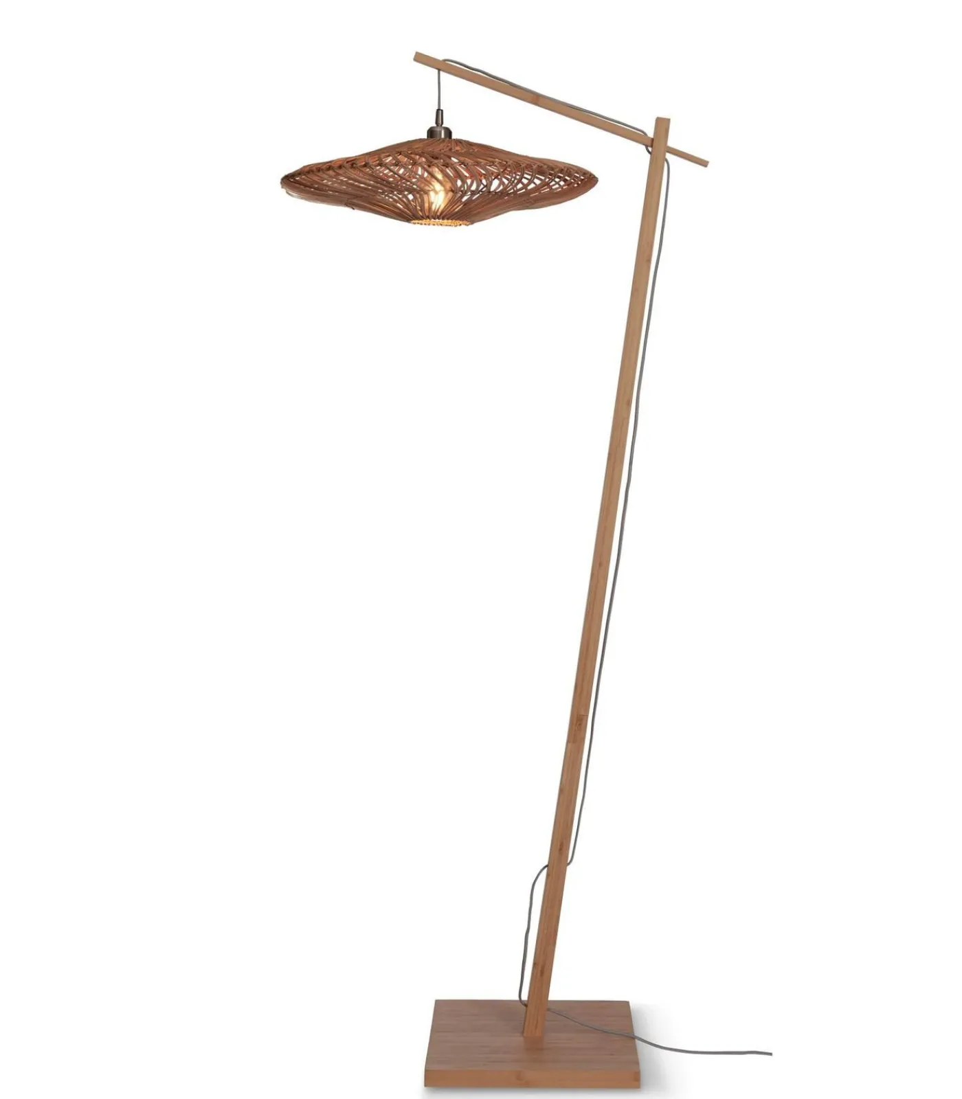 Sale Vloerlamp Zanzibar - Bamboe/Rotan - 73x55x176cm Vloerlampen