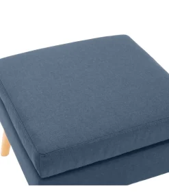 vidaXL Voetenbank stof blauw