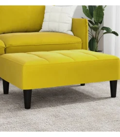 vidaXL Voetenbank 77x55x31 cm fluweel geel