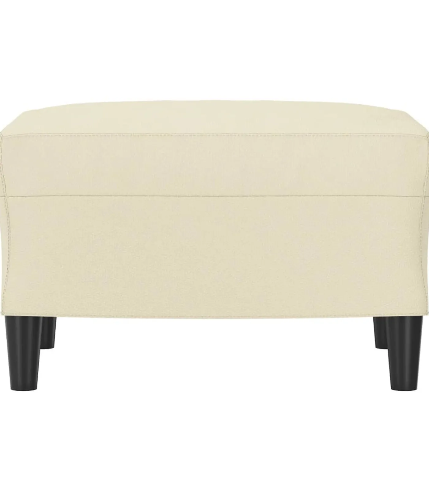 vidaXL Voetenbank 60x50x41 cm kunstleer crèmekleurig