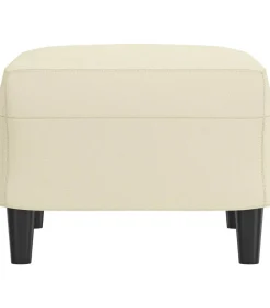 vidaXL Voetenbank 60x50x41 cm kunstleer crèmekleurig
